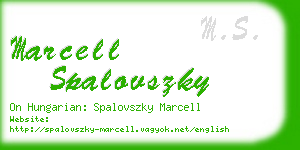 marcell spalovszky business card